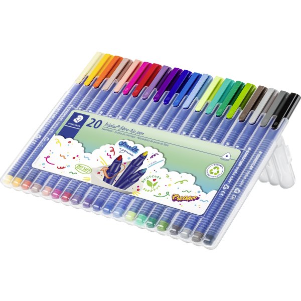 Staedtler Triplus Tuschpennor | 20 färger