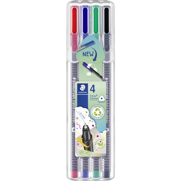 Staedtler Triplus Fineliner | 4 färger