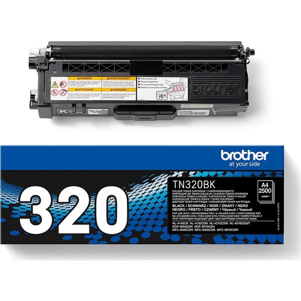 Lasertoner Brother TN320BK Svart 2500 sidor