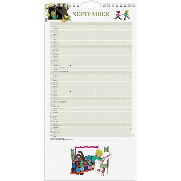 Burde 2026 Familjekalender, Ilon Wikland