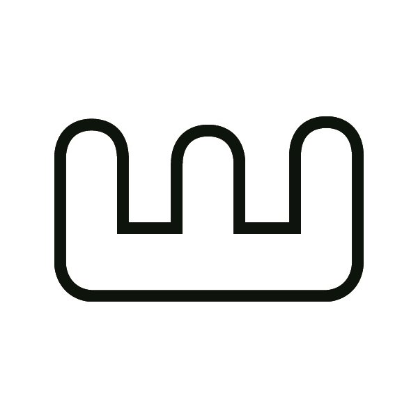 Självhäftande tätningslist, E-form, vit, 6 m