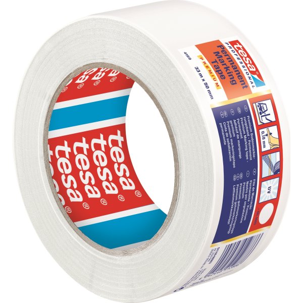tesa golvmarkeringstejp, 50 mm x 33 m, vit