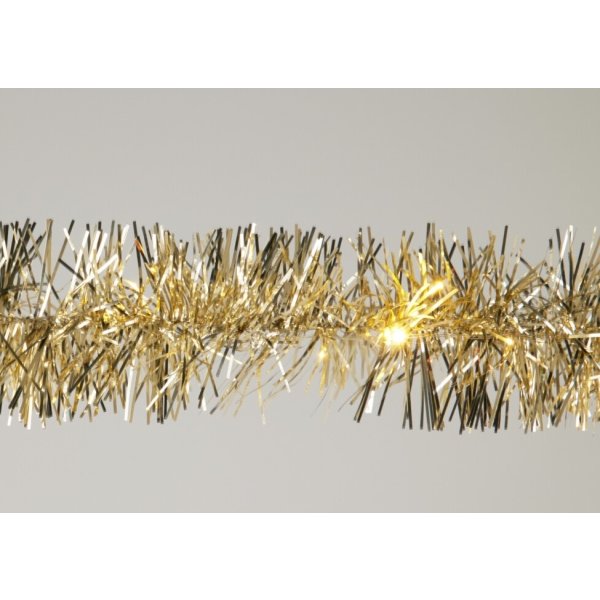 Ljusslinga med LED, 10 m, champagnefärgad