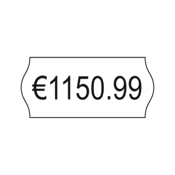 Vita prisetiketter för 1-rads prismärkare