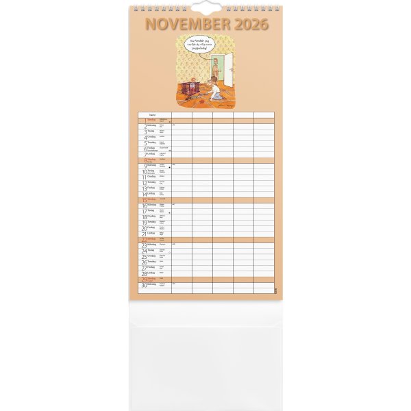 Burde 2026 Familjekalender, Rolig