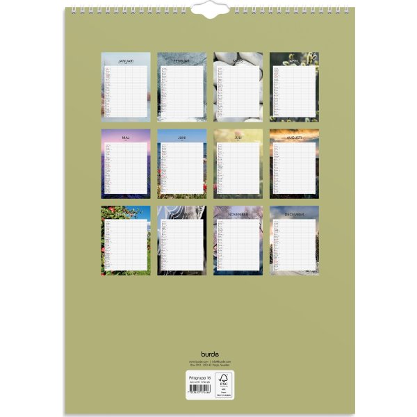 Burde 2026 Familjekalender, Seasons