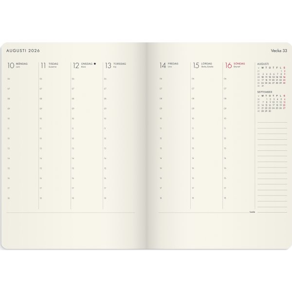 Burde 2026 Kalender, Agency Forma Deluxe, Svart