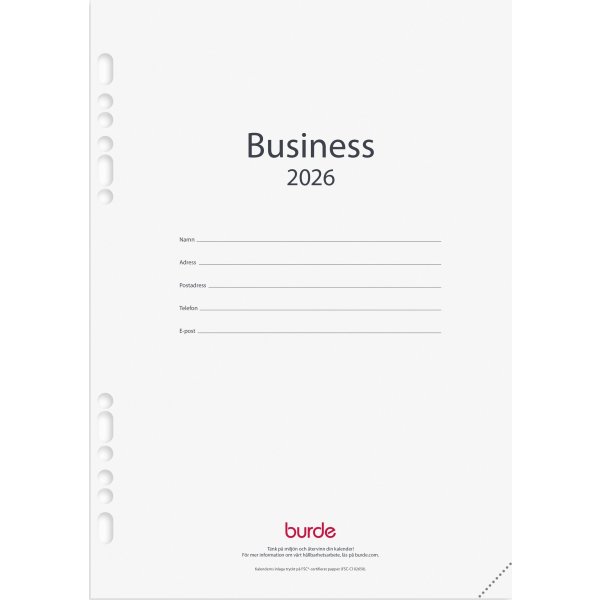 Burde 2026 Kalendersats, Business