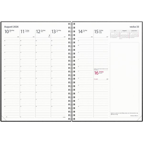 Burde 2026 Kalender Business, refill