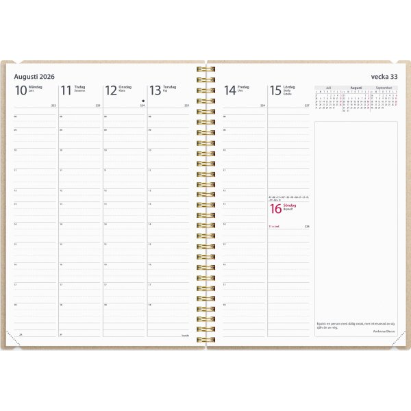 Burde 2026 Kalender, Business Story rutor
