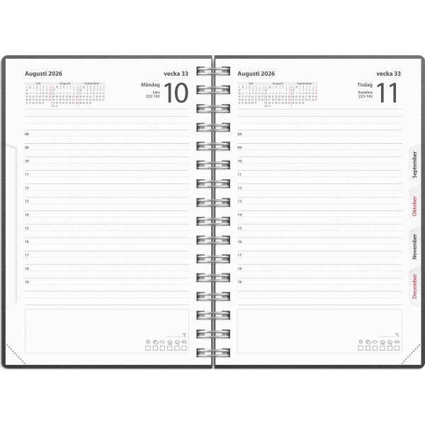 Burde 2026 Kalender, Dagbok refill