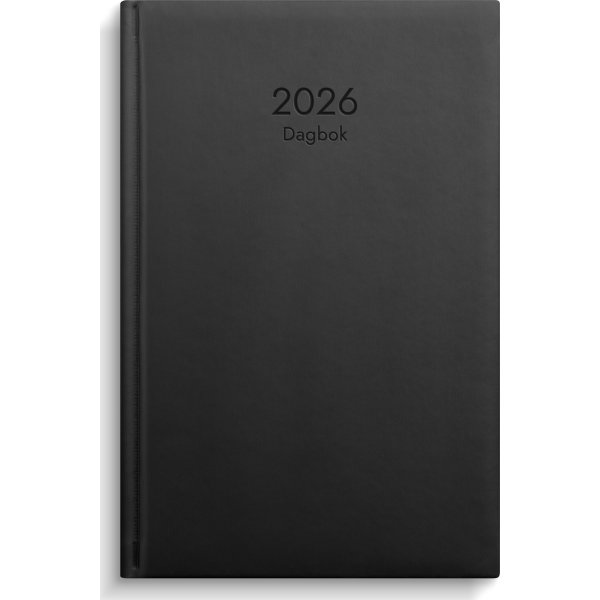 Burde 2026 Kalender, Dagbok, konstläder, svart