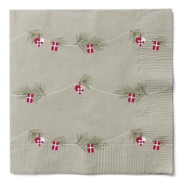 Julservetter, H33 x B33cm, 20/fp, natur