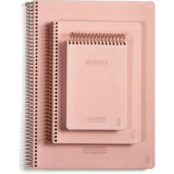 Kozo Premium Anteckningsbok, A6, Linj., MutedBlush