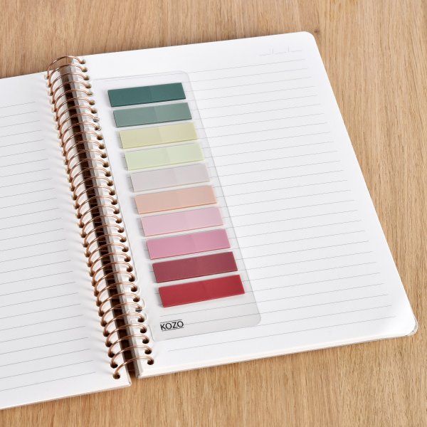 Kozo Indexflikar | 200 st. | 10 färger Blush