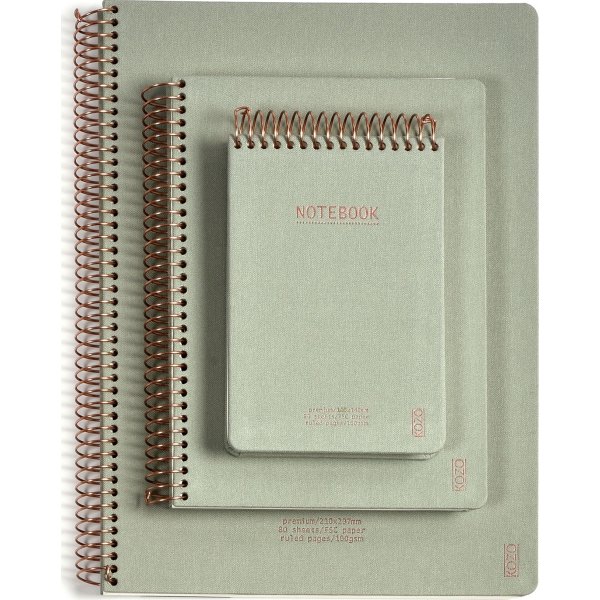 Kozo Premium Anteckningsbok, A4, Linj., Aloe Vera