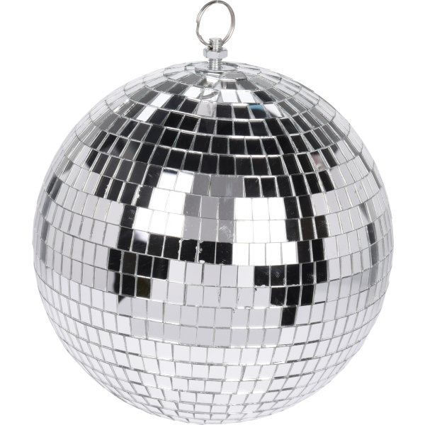 Disco-kula, glas, 11,6 cm, silver