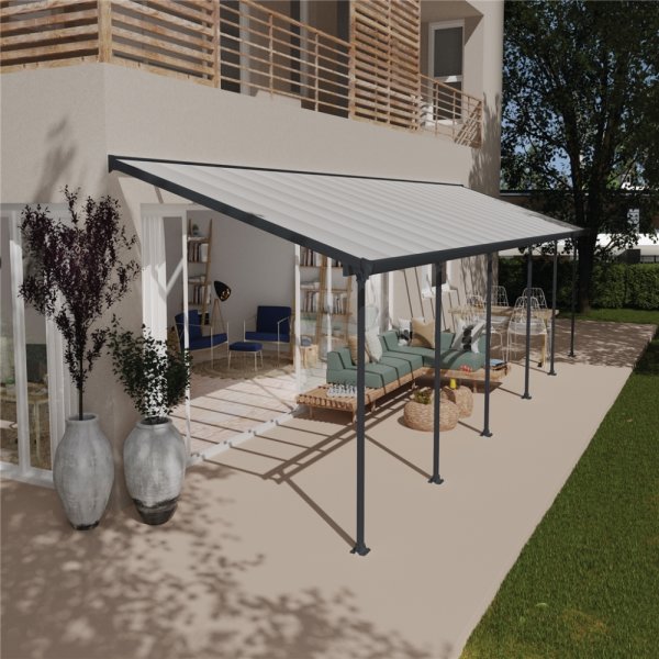 Palram Canopia Feria skärmtak, 30,4 m2, grå