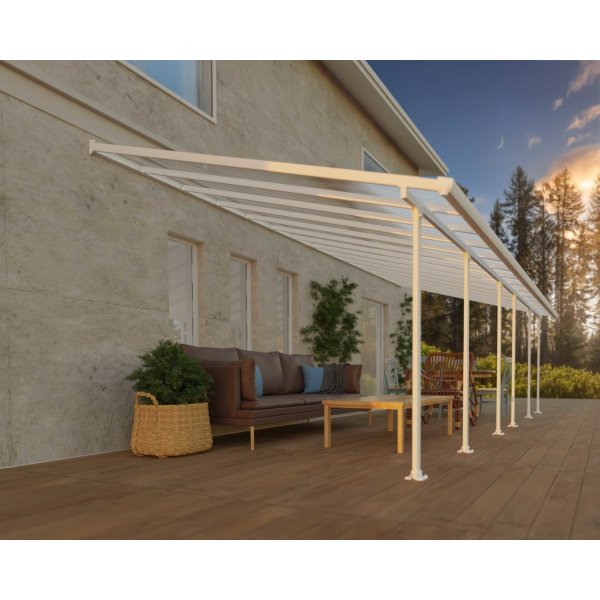 Palram Canopia Feria skärmtak, 4x8,5m, vit