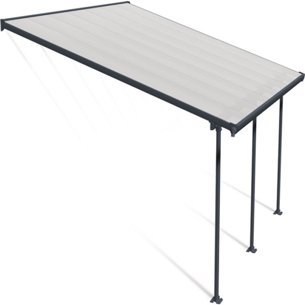Palram Canopia Feria skärmtak, 4x4,2m, grå