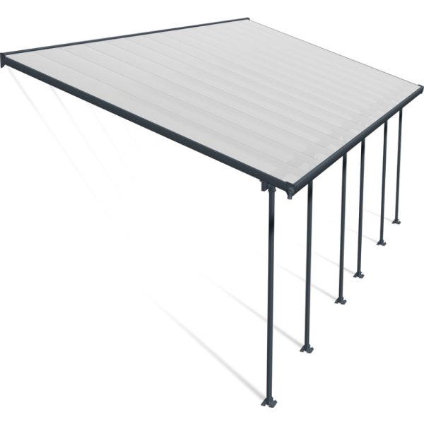 Palram Canopia Feria skärmtak, 4x8,5m, grå