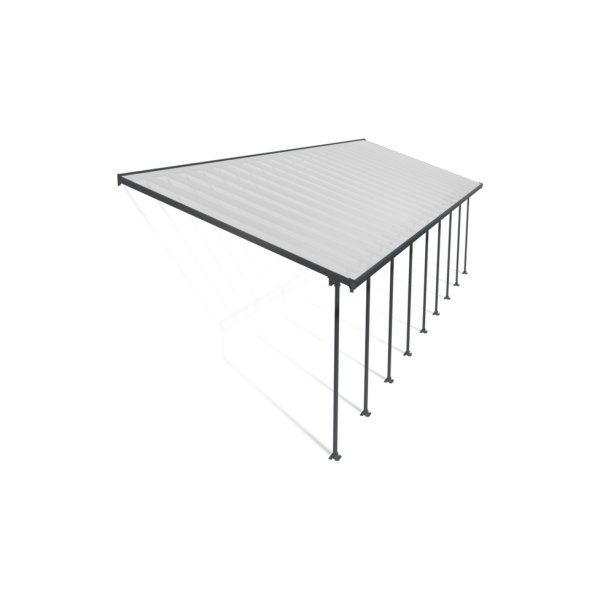 Palram Canopia Feria skärmtak, 4x12,7m, grå