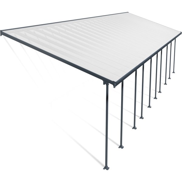 Palram Canopia Feria skärmtak, 4x14,5m, grå