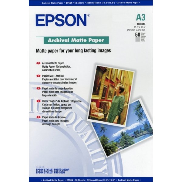 Epson C13S041344 matt, A3 / 192 g / 50 st ark