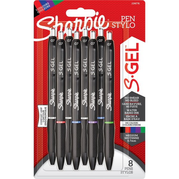 Sharpie S-Gel Rollerball-penna i 8 olika färger