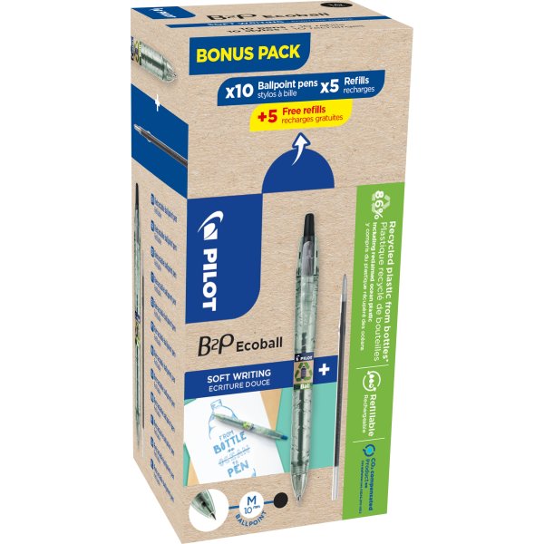 Pilot Bottle2Pen Ecoball Greenpack | Svart
