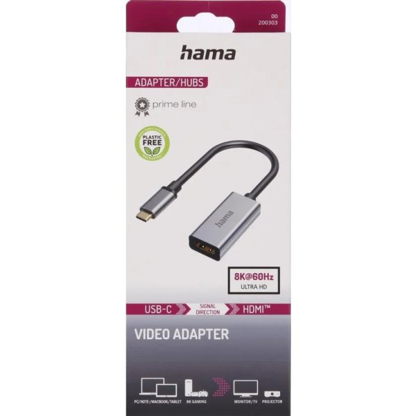 Hama ljudadapter USB-C till HDMI ultra-HD