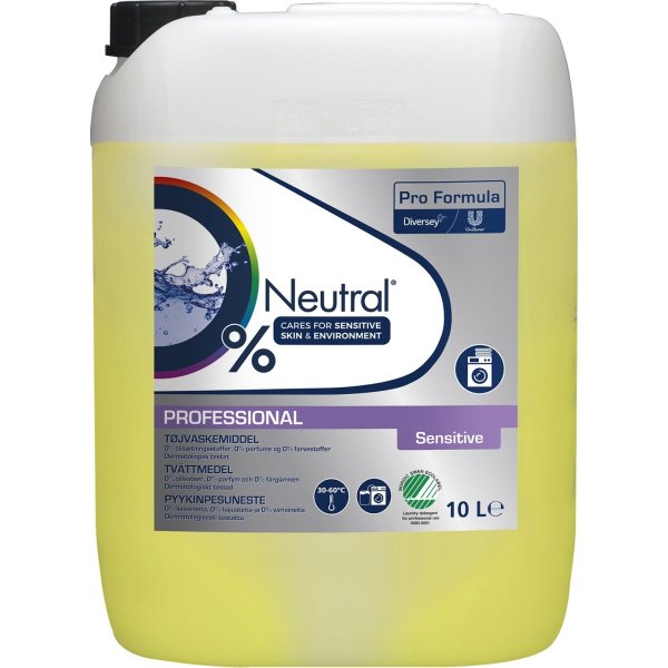 Neutral Pro flytande tvättmedel, Sensitive, 10L
