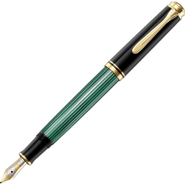 Pelikan Souverän 400 Reservoarpenna EF, svart/grön