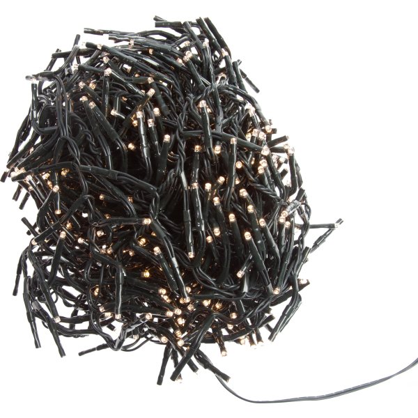 Cluster Ljusslinga m/600 LED, 12m, varm vit