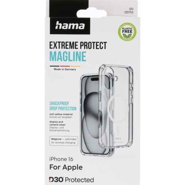 Hama Mobilskal Iphone 16 MagCase, transparent