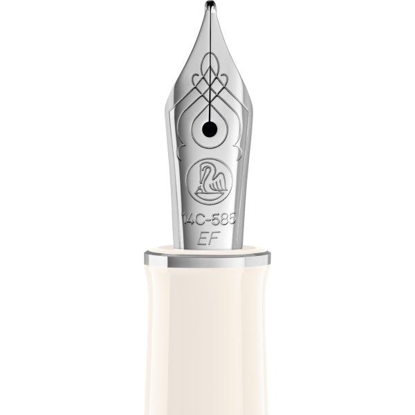 Pelikan Souverän 405 Reservoarpenna, EF, vit