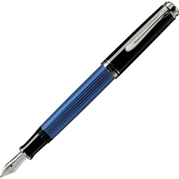 Pelikan Souverän 405 Reservoarpenna, EF, svart/blå