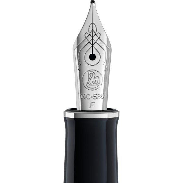 Pelikan Souverän 405 Reservoarpenna, F, svart/blå