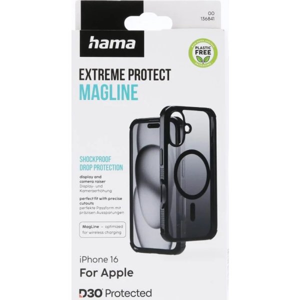 Hama Mobile Cover Protect Iphone 16 MagCase, svart