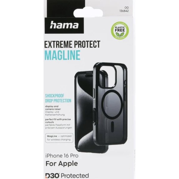Hama Mobilskal Iphone 16 Pro MagCase, svart