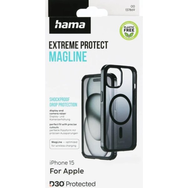 Hama Mobile Cover Protect Iphone 15 MagCase, svart