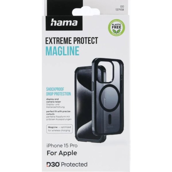 Hama Mobilskal Iphone 15 Pro MagCase, svart