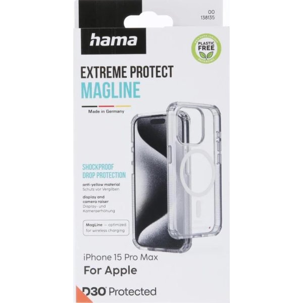 Hama Mobilskal iPhone 15 Pro Max MC, transparent