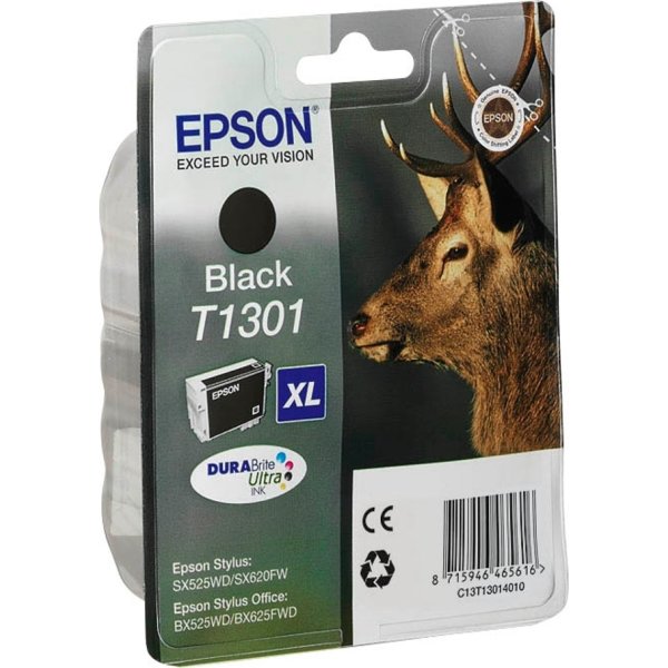 Bläckpatron Epson Nr. T1301/C13T13014012 Svart 945