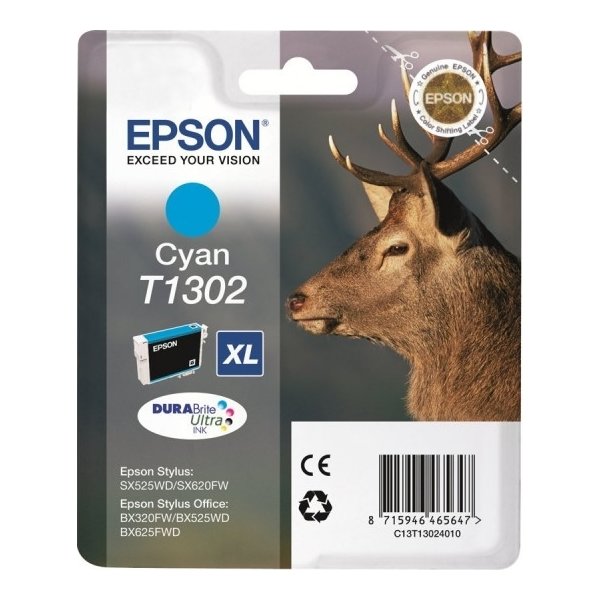 Bläckpatron Epson Nr. T1302/C13T13024012 Blå 750 s