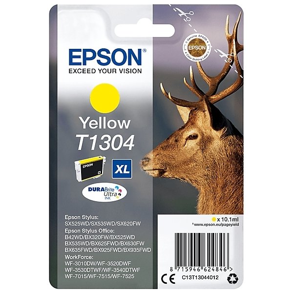 Bläckpatron Epson Nr. T1304/C13T13044012 Gul 750 s