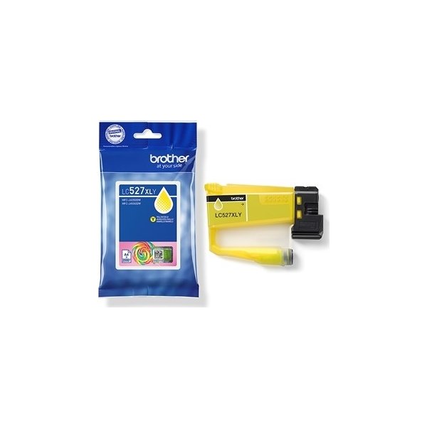 Brother LC527XLY bläckpatroner, 2K, gul
