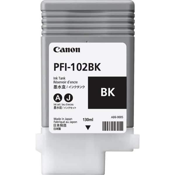 Bläckpatron Canon PFI-102BK Svart 130 ml