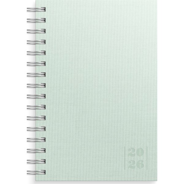 Burde 2026 Kalender, Dagbok Textile, Grön