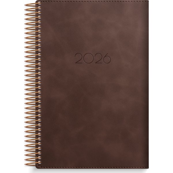 Burde 2026 Kalender, Dagbok Twist, Brun